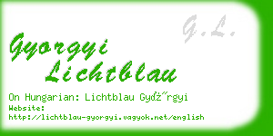 gyorgyi lichtblau business card